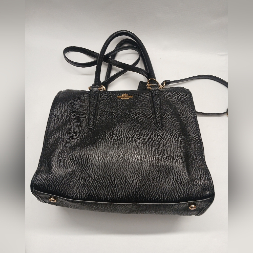Coach Elegant Black Leather Crossbody  Bag - Picture 6 of 16